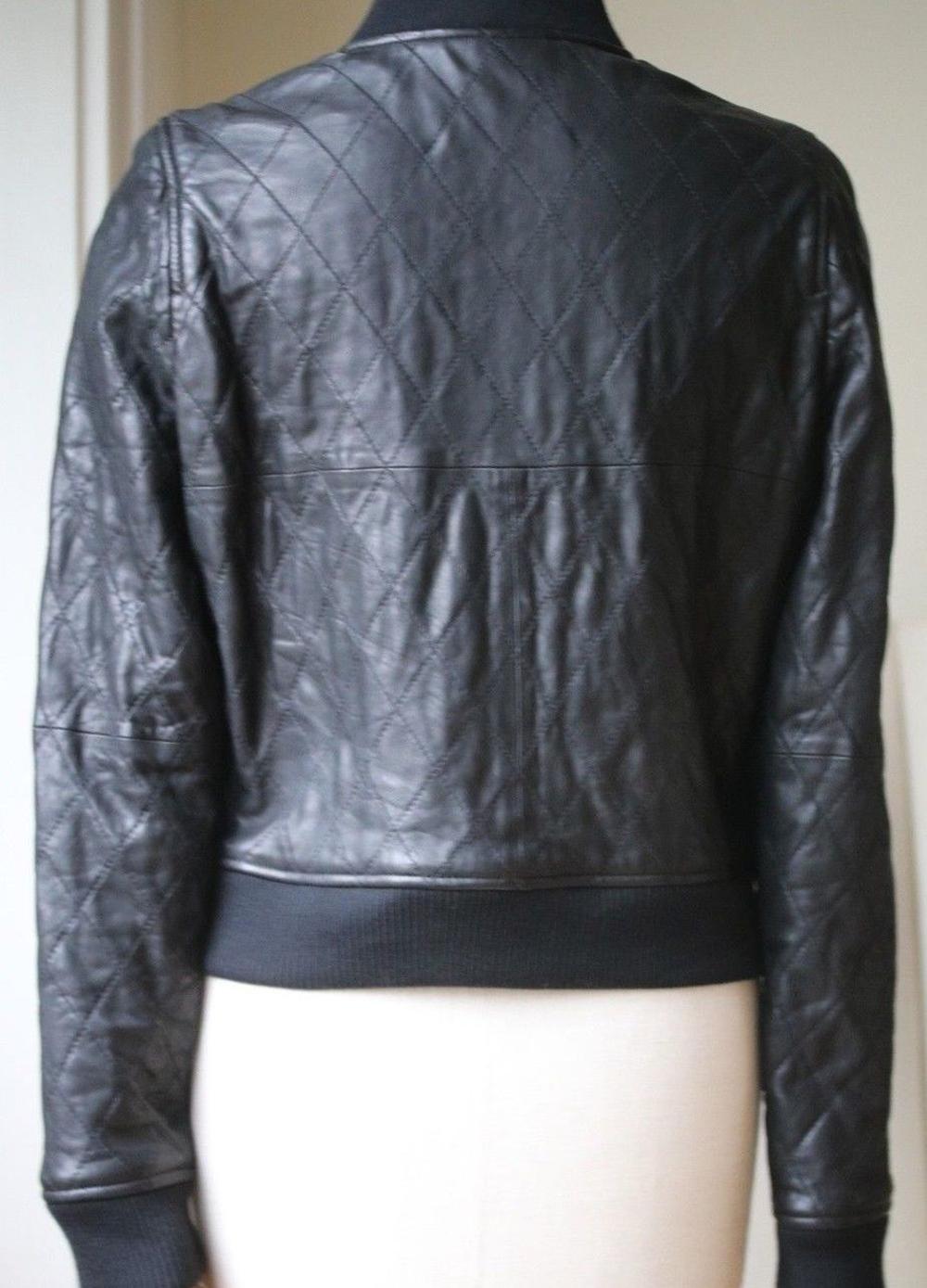 chloe leather bomber jacket
