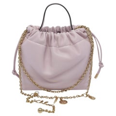 Chloé Quilted Leather Bucket Bag — Purple