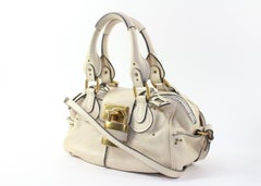 CHLOE Rare Ivory Cream Paddington 2way 7CL1226K