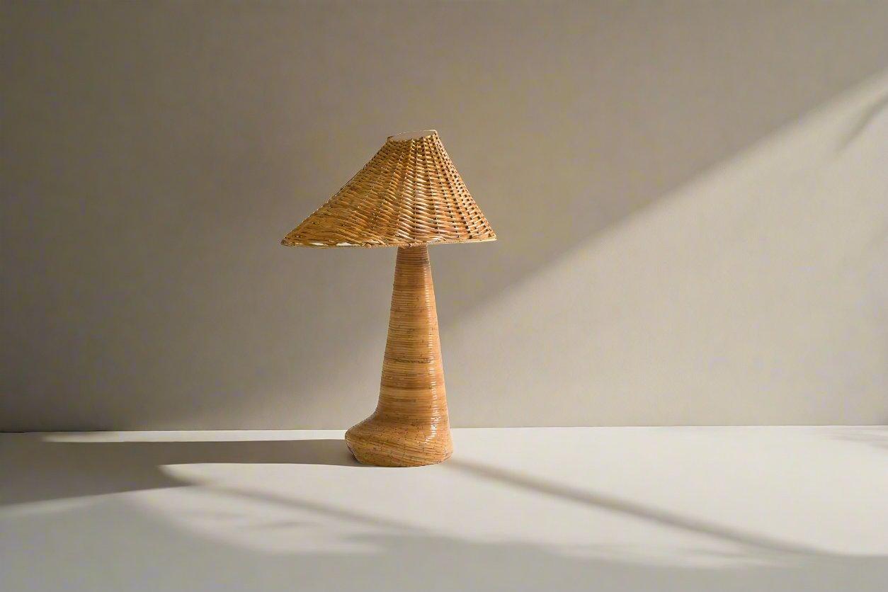 Mid-Century Modern Chloe Rattan Table Lamp For Sale
