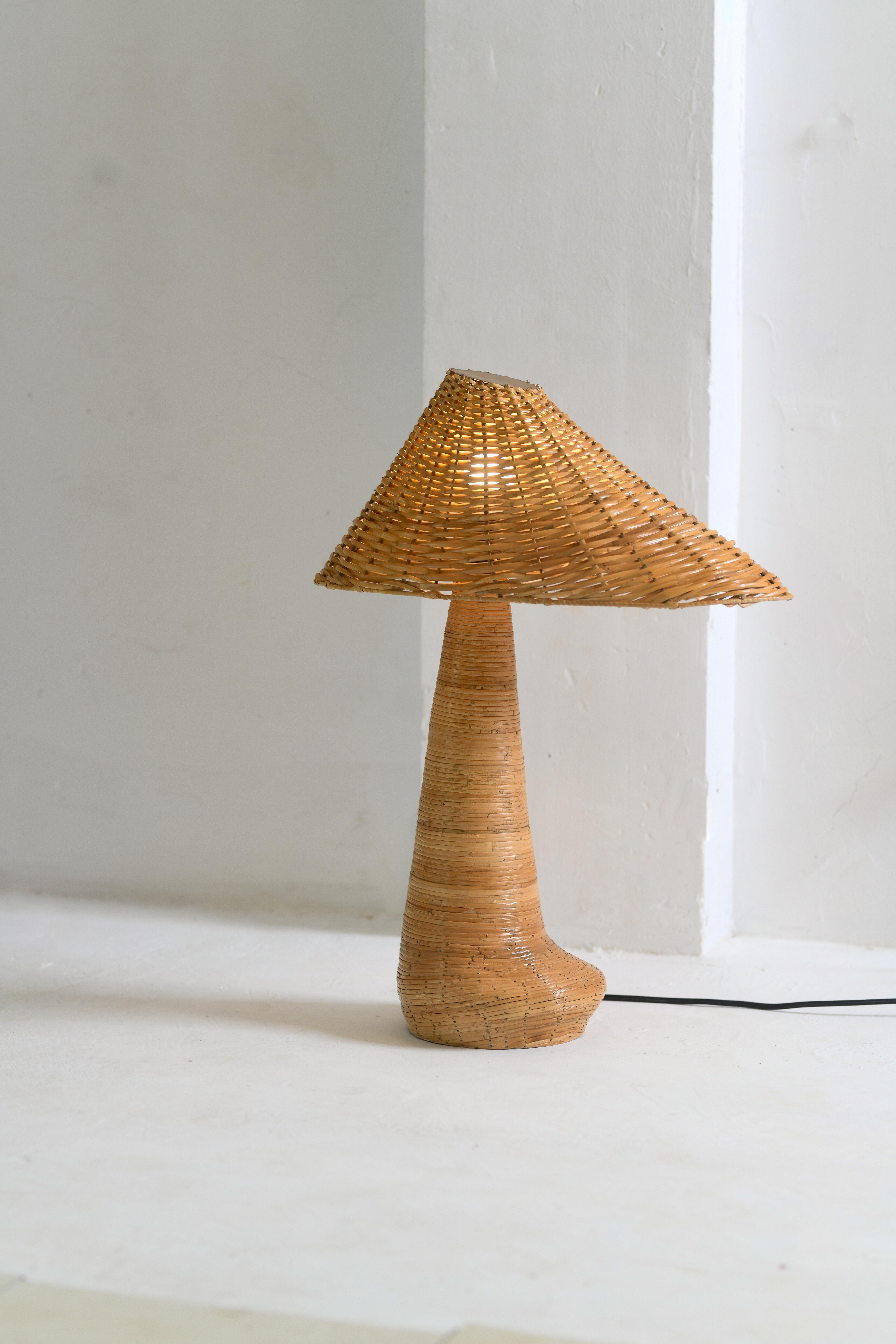 Philippine Chloe Rattan Table Lamp For Sale