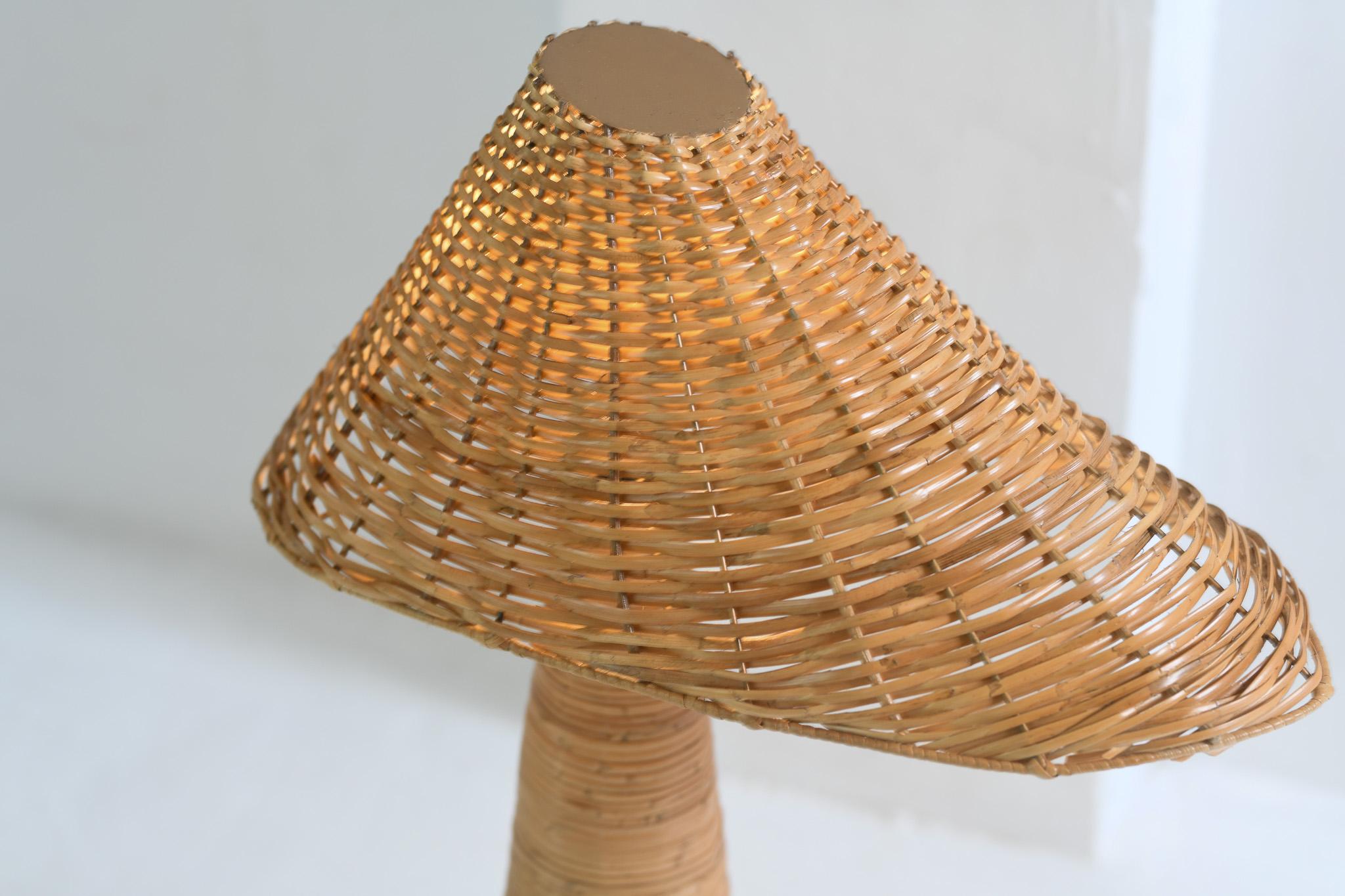 Hand-Crafted Chloe Rattan Table Lamp For Sale