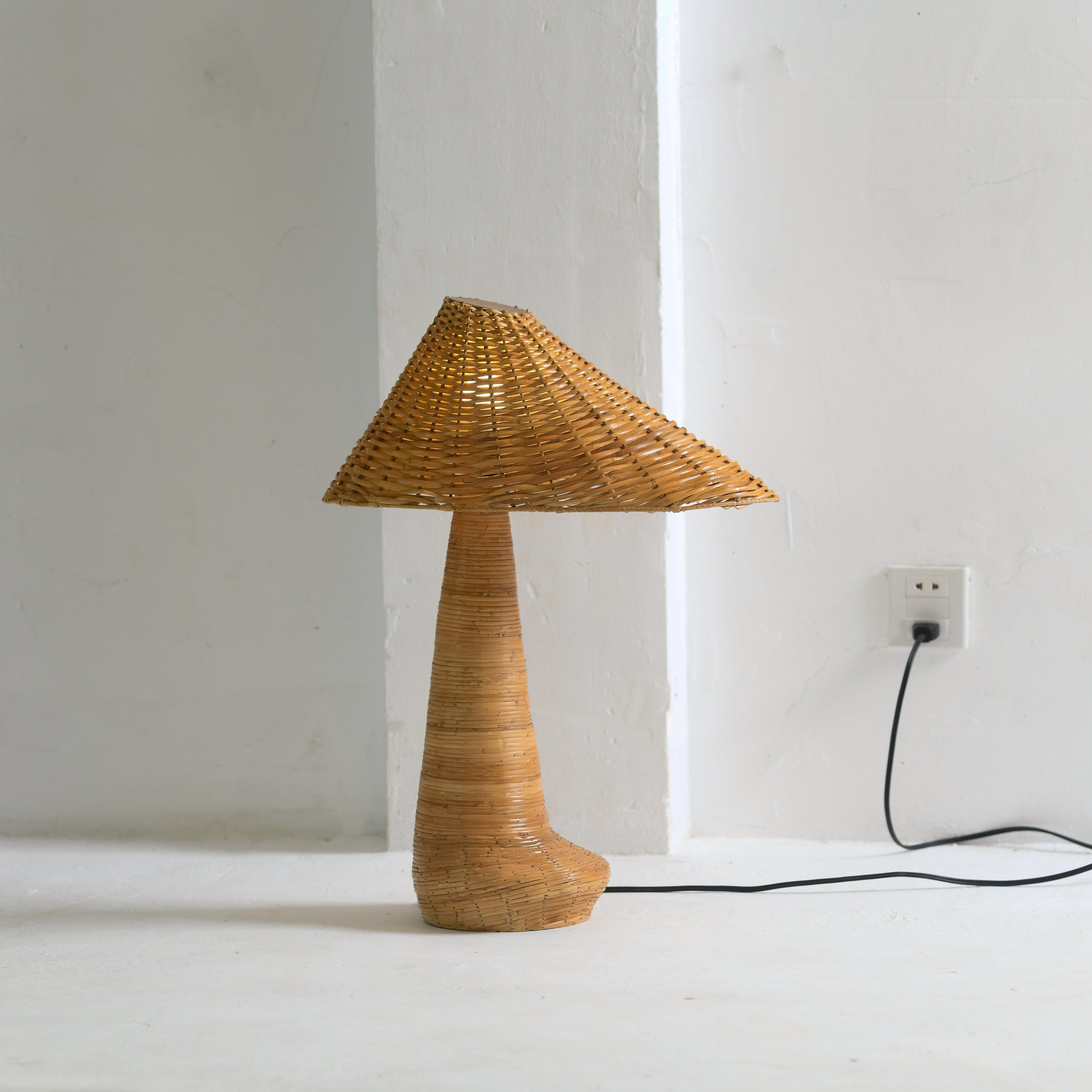 Chloe Rattan Table Lamp For Sale 2
