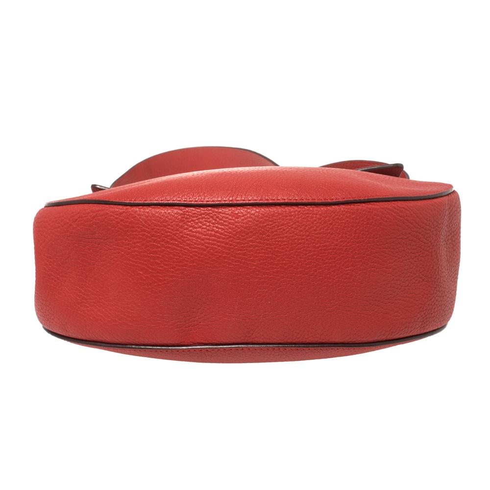 Chloe Red Grained Leather Large Drew Shoulder Bag 4