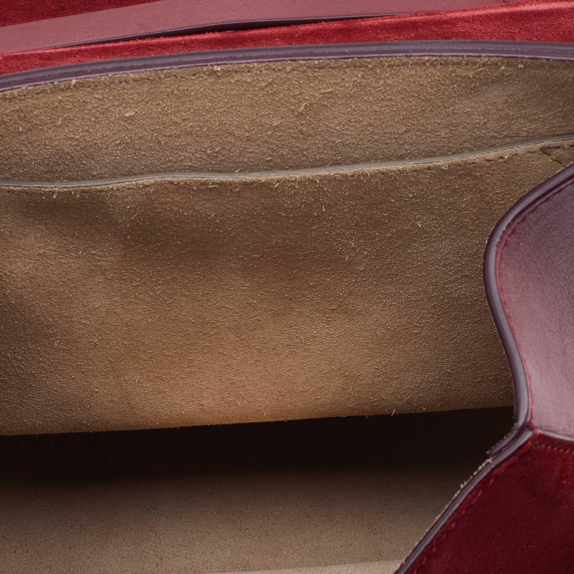 Chloe Red Leather and Suede Medium Drew Shoulder Bag 3