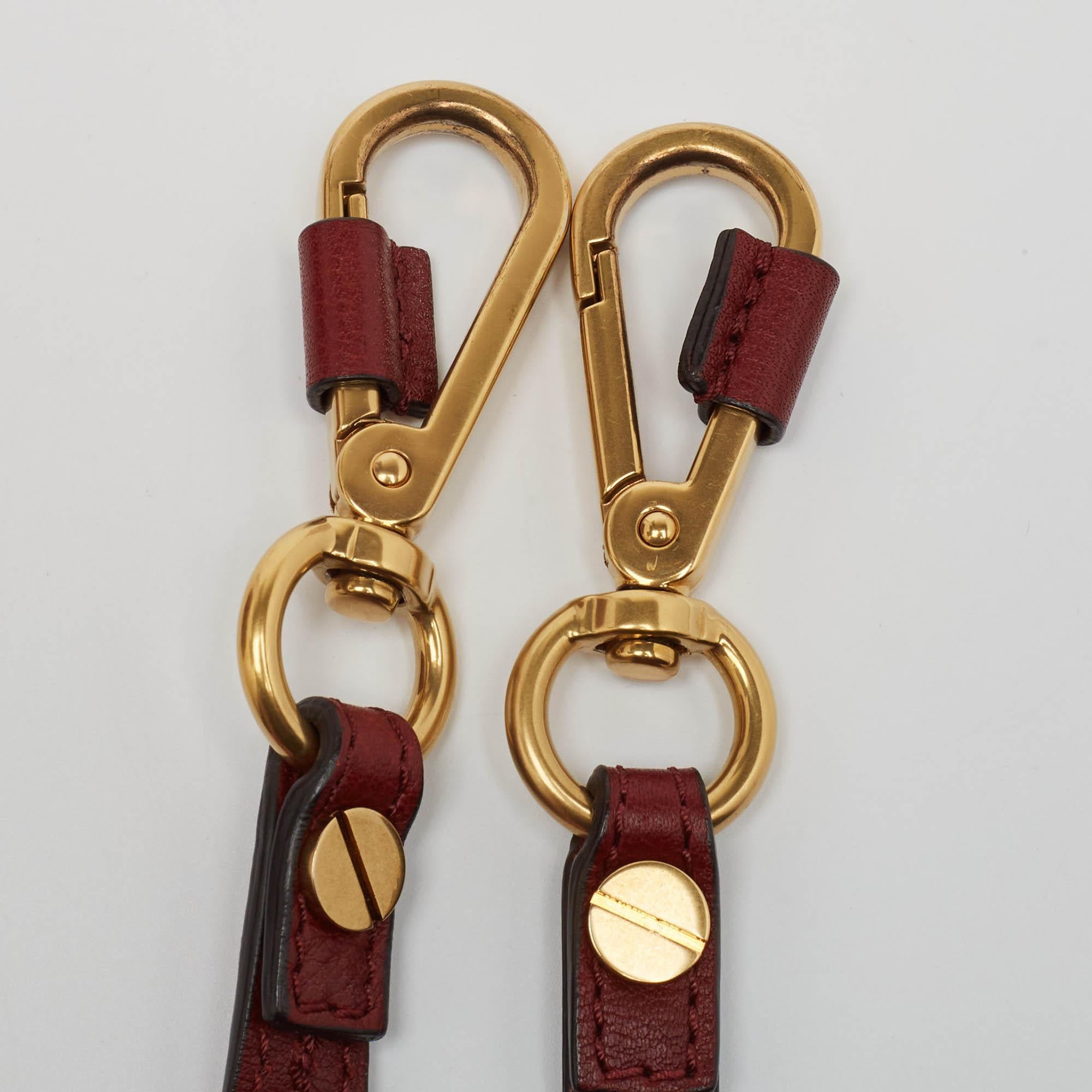 Chloe Red Leather and Suede Medium Nile Bracelet Top Handle Bag 4