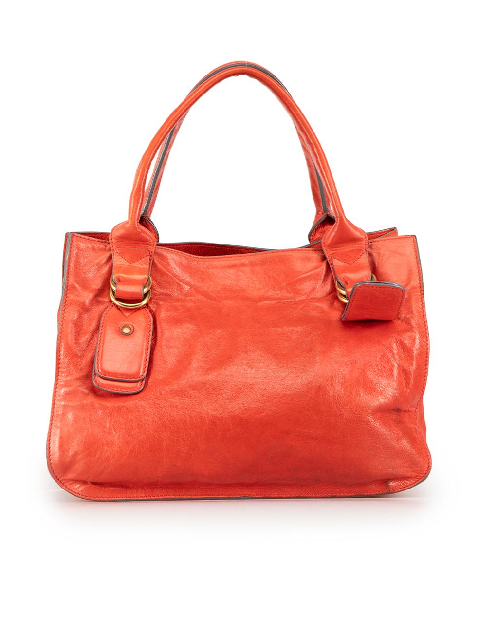 Chloé Red Leather Bay Quilted Bag In Good Condition For Sale In London, GB
