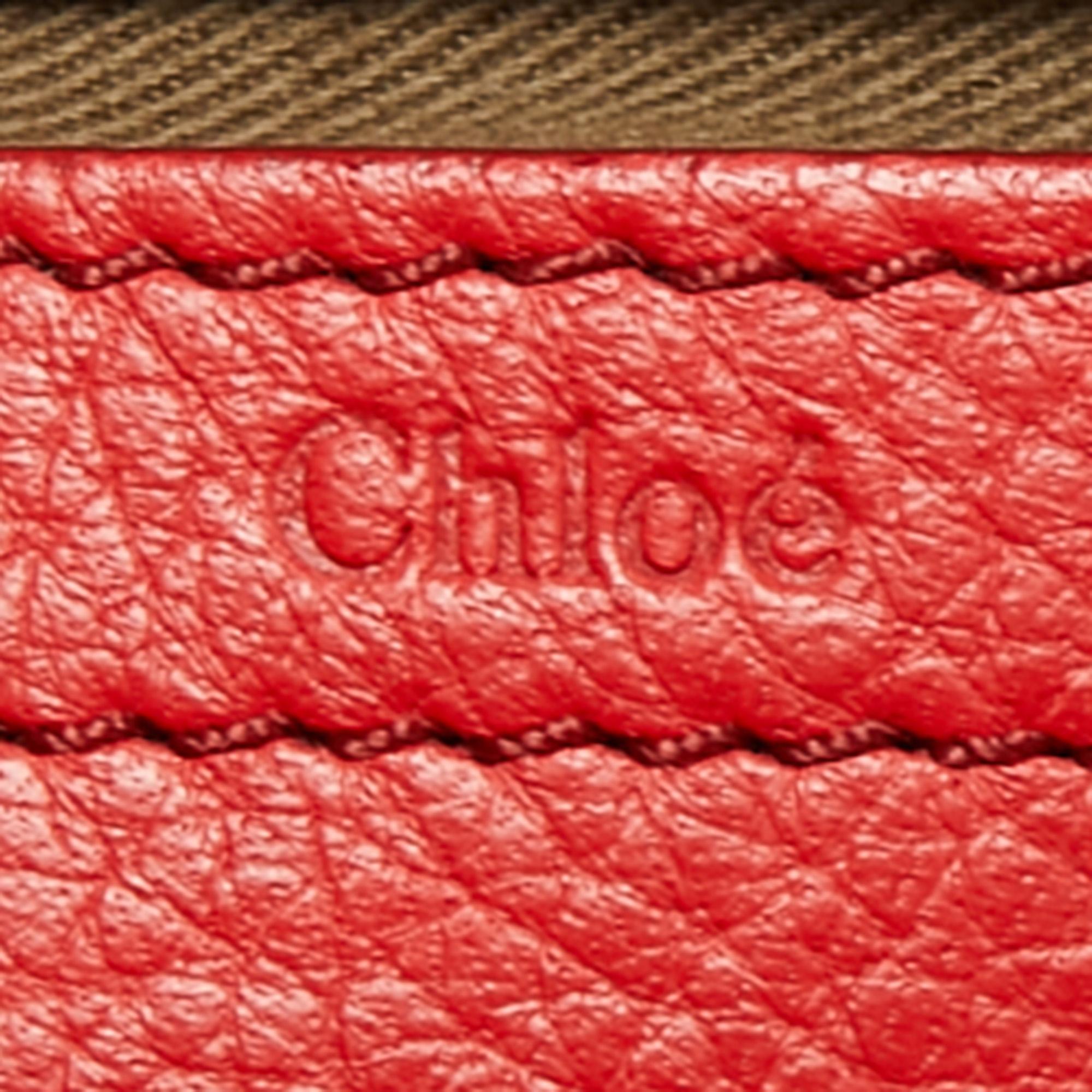 Chloe Red Leather Medium Marcie Crossbody Bag 2