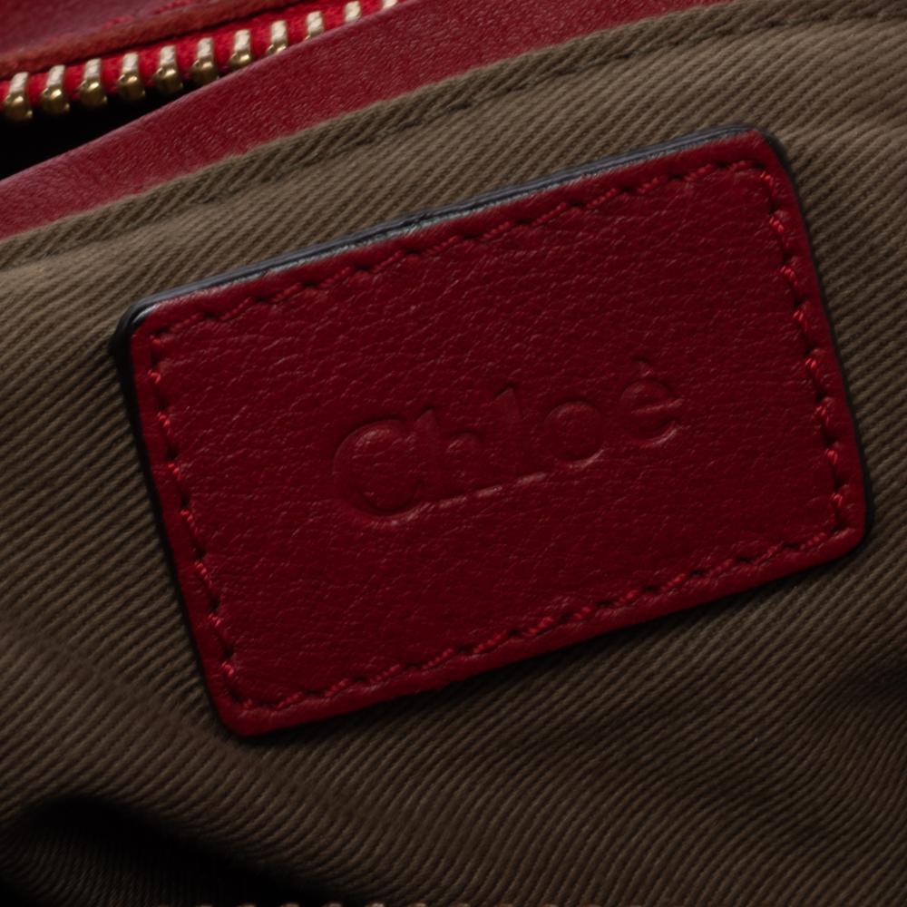 Chloe Red Leather Medium Marcie Shoulder Bag 2