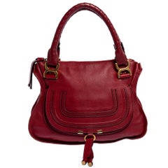 Chloe Rotes Leder Medium Marcie Umhängetasche