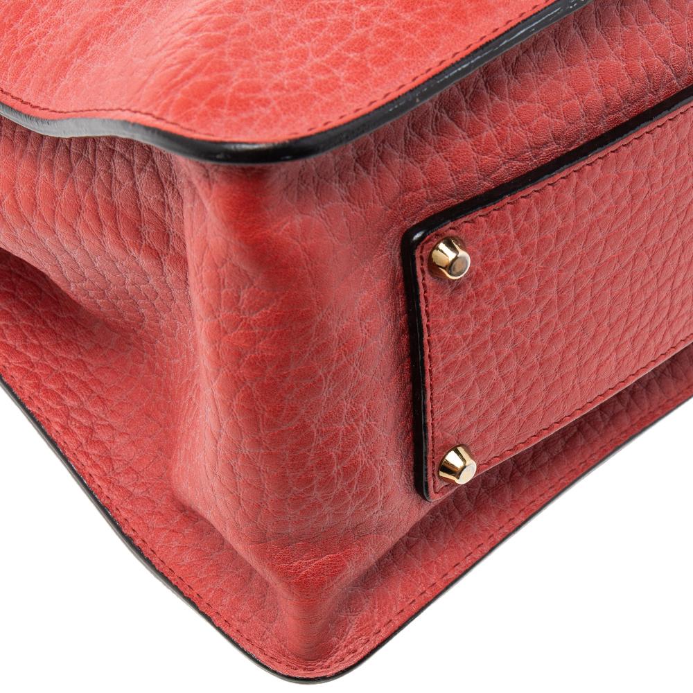 Chloe Red Leather Medium Sally Flap Shoulder Bag 1