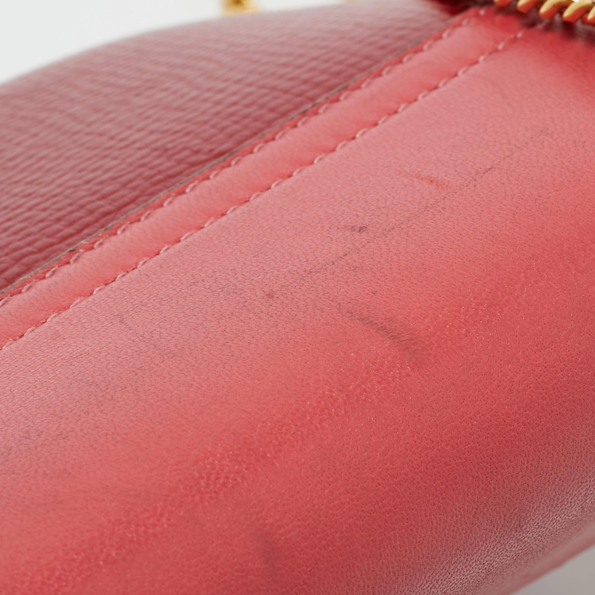 Chloé Red Leather Mini Drew Chian Shoulder Bag For Sale 8