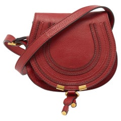 Mini Marcie Crossbody-Tasche aus rotem Leder