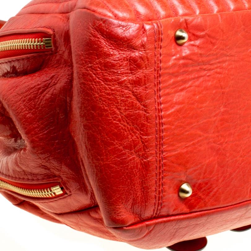 Chloe Red Leather Satchel 6