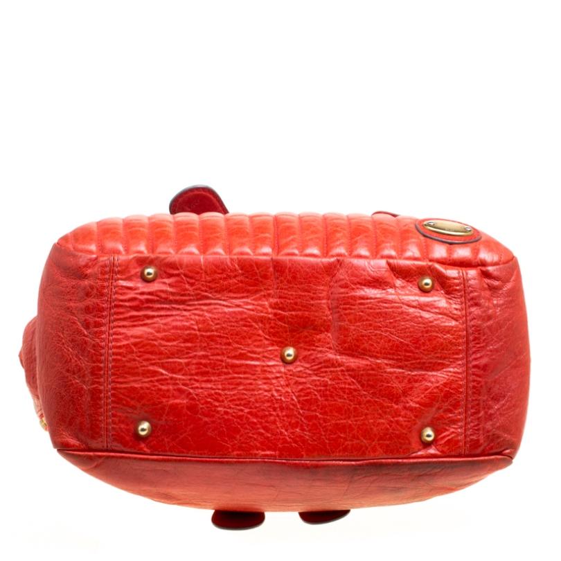 Chloe Red Leather Satchel 1