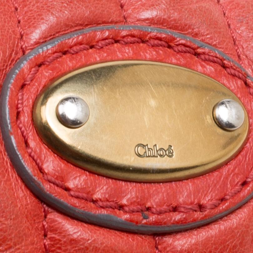 Chloe Red Leather Satchel 3