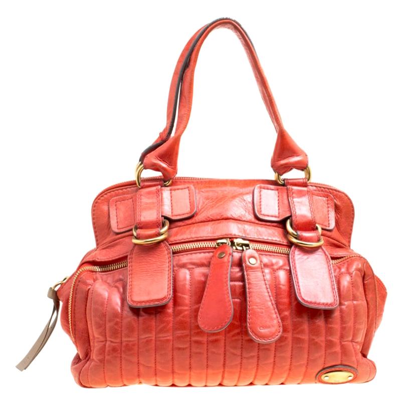 Chloe Red Leather Satchel