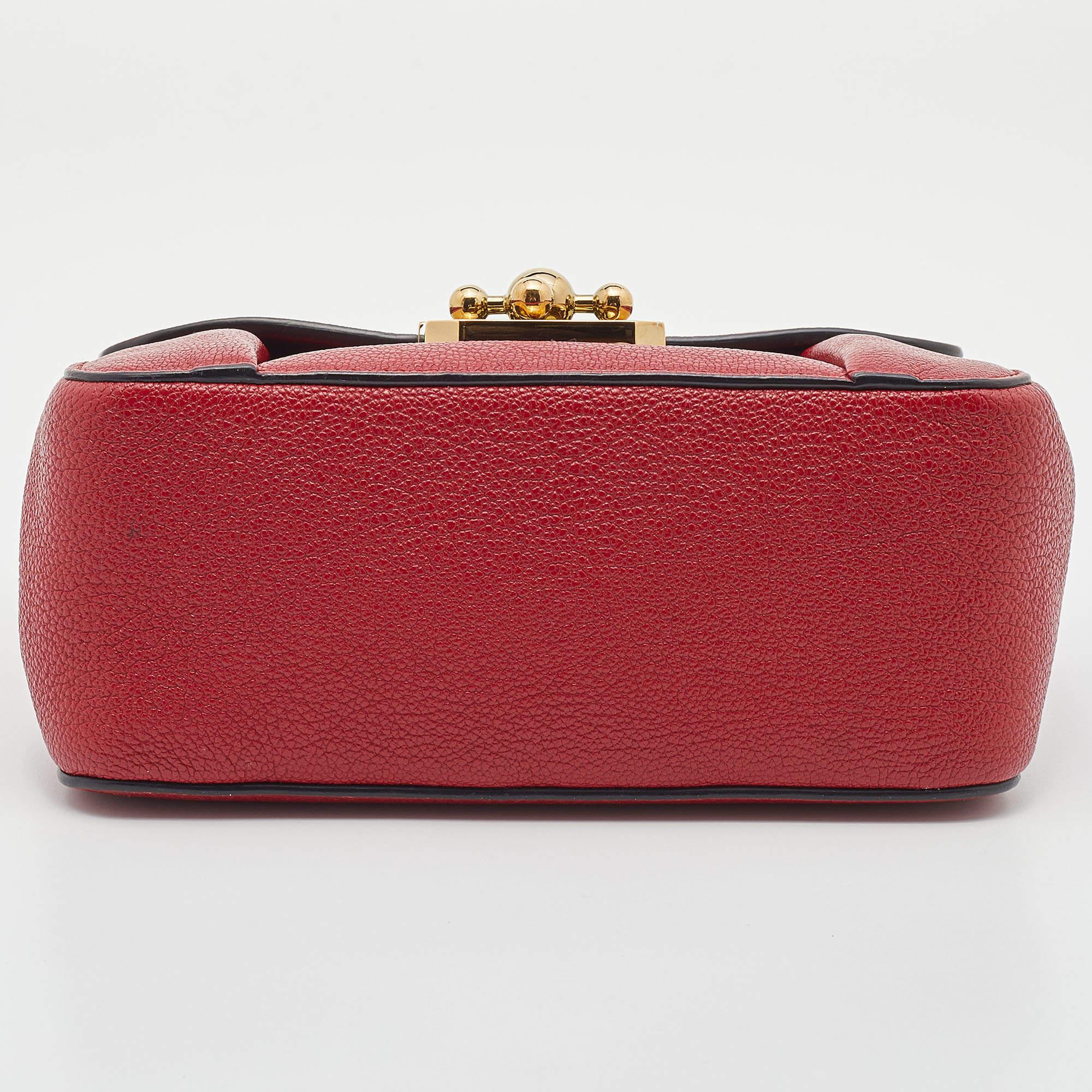 Women's Chloé Red Leather Small Elsie Shoulder Bag