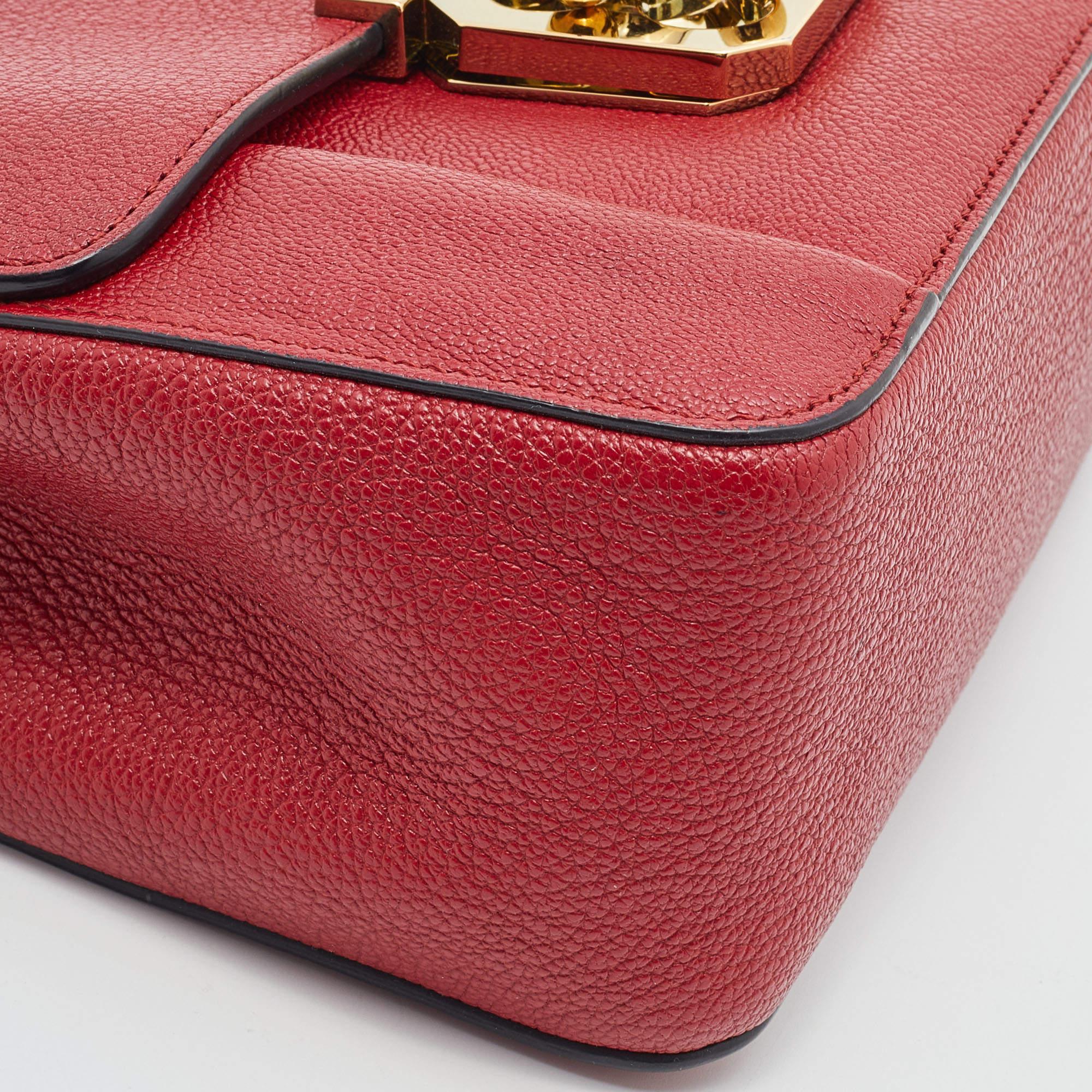 Chloé Red Leather Small Elsie Shoulder Bag 2