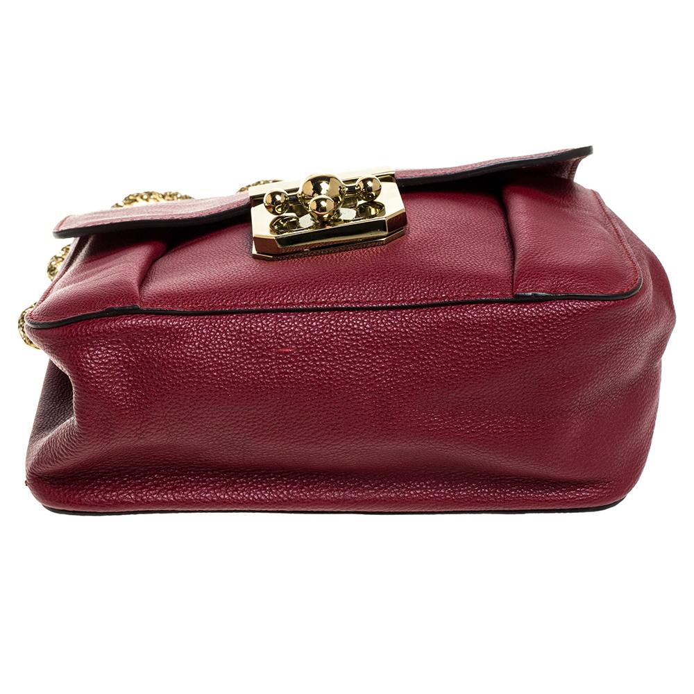 Chloe Red Leather Small Elsie Shoulder Bag 1