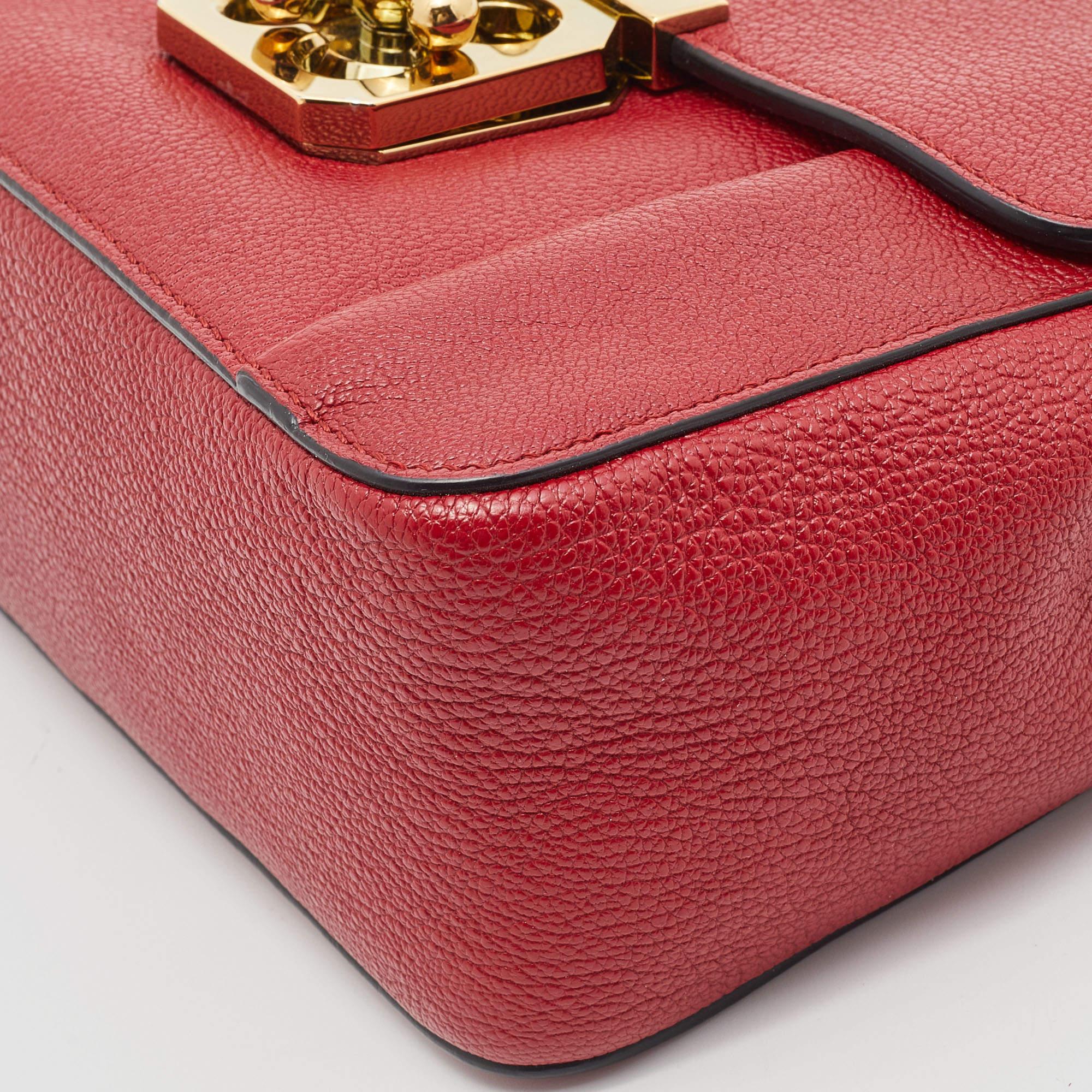 Chloé Red Leather Small Elsie Shoulder Bag 3