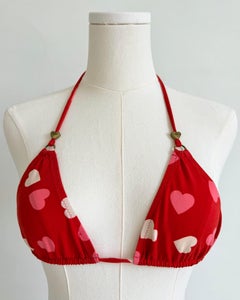 Chloe Red & Pink Hearts Bikini