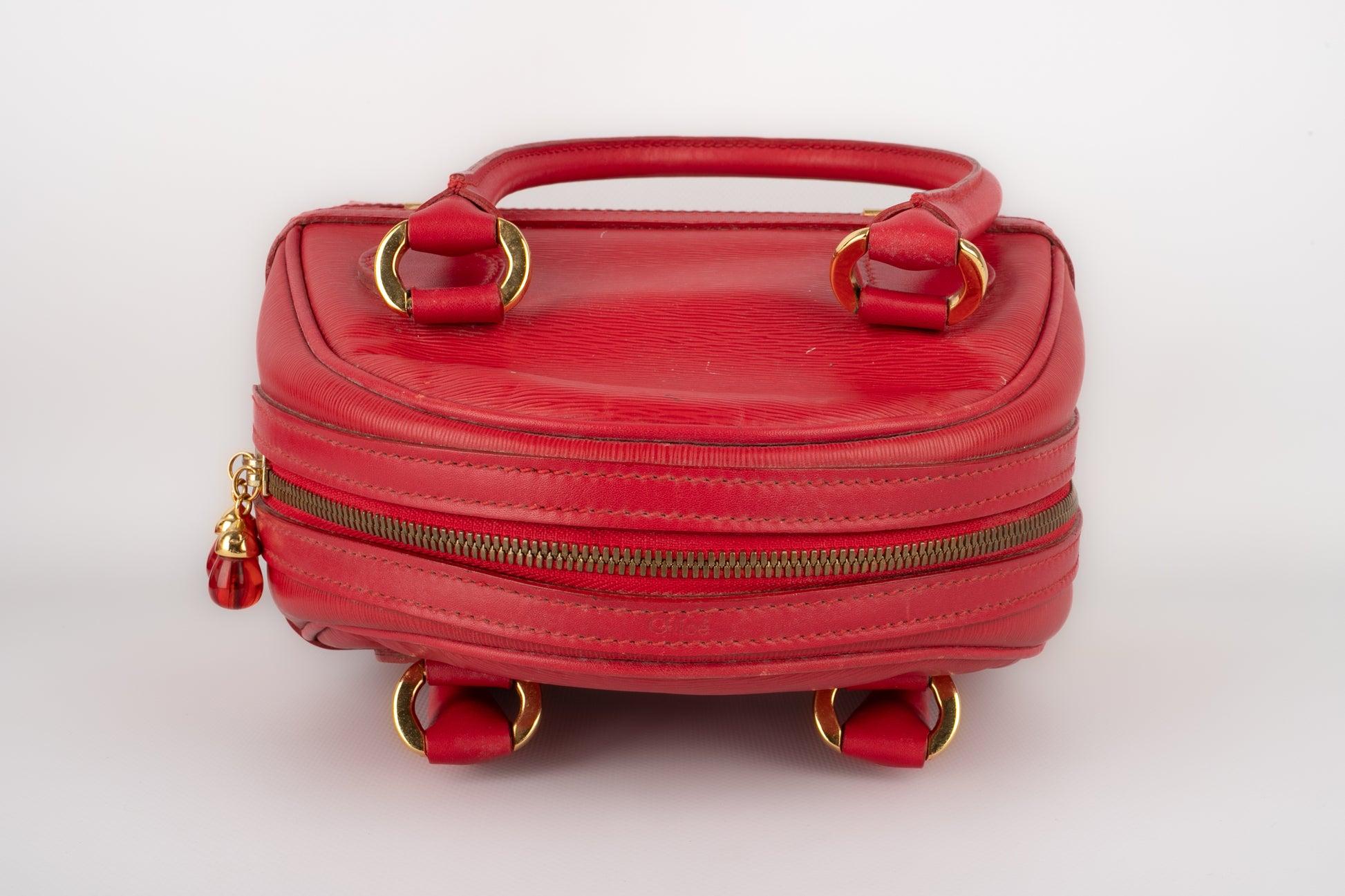 Chloé - Sacoche en cuir de veau pressé rouge Pour femmes en vente