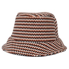 CHLOE Rojo Arena marrón 2022 MERIL CHECK JACQUARD Sombrero de cubo 57