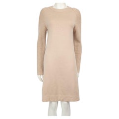 Chloé Rope Beige Wool Knit Dress Size M