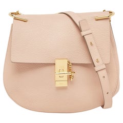 Chloe Rose Poudre Leather Large Drew Shoulder Bag