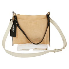 CHLOE Roy bag in Beige Suede and Leather