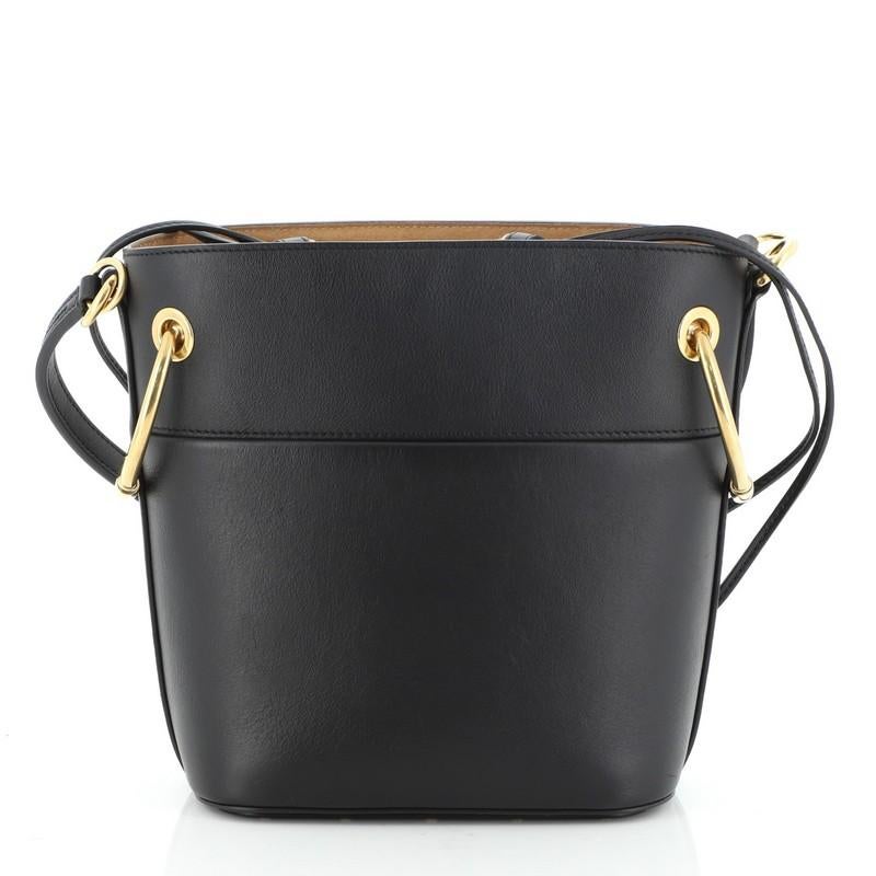 Black Chloe Roy Bucket Bag Leather Small