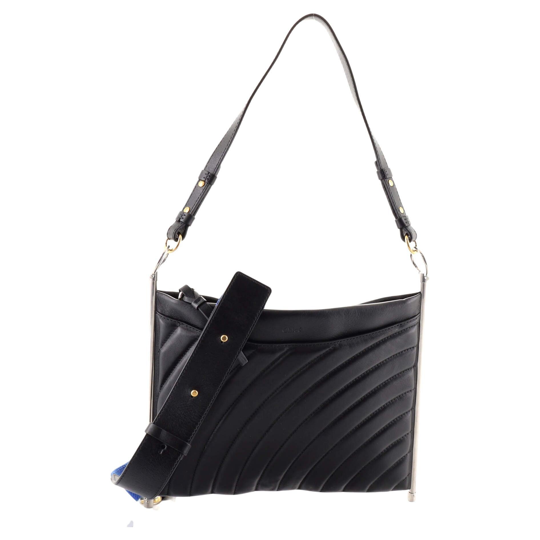 Chloe Roy Clutch Quilted Leather Medium For Sale at 1stDibs