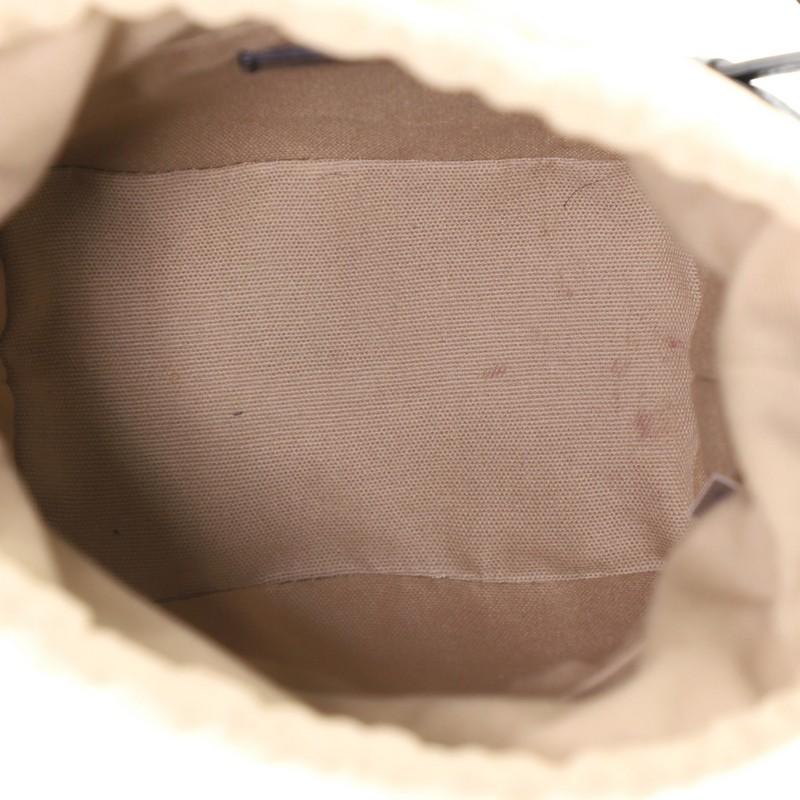 Chloe Roy Logo Bucket Bag Printed Leather Mini In Good Condition In NY, NY