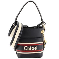 Chloe Roy Logo Bucket Bag Printed Leather Mini