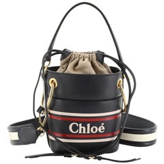 Chloe Roy Logo Bucket Bag Printed Leather Mini