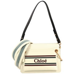 Chloe Roy Logo Shoulder Bag Printed Leather Small