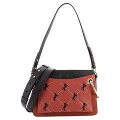 Chloe Roy Shoulder Bag Embroidered Leather Small