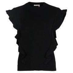 Chloé Ruffled Cashmere Top Large