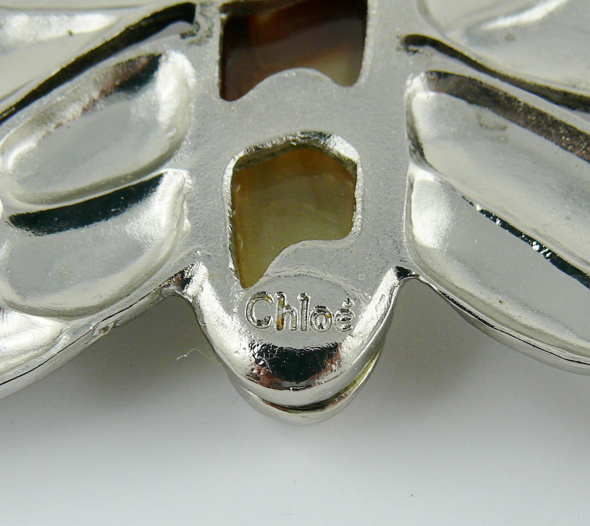 Chloe Runway 2004 Lucite Butterfly Pendant Collar Necklace 7