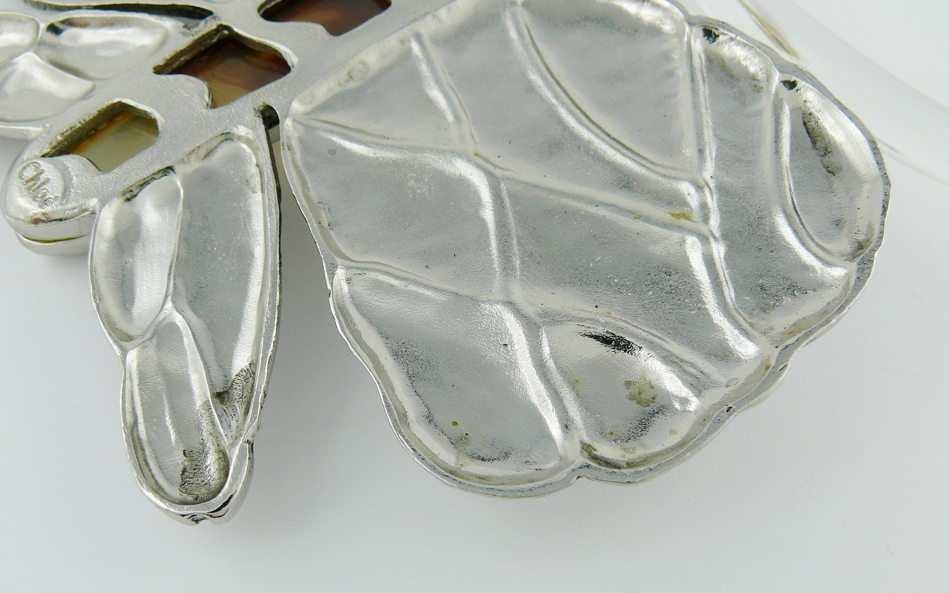 Chloe Runway 2004 Lucite Butterfly Pendant Collar Necklace 10