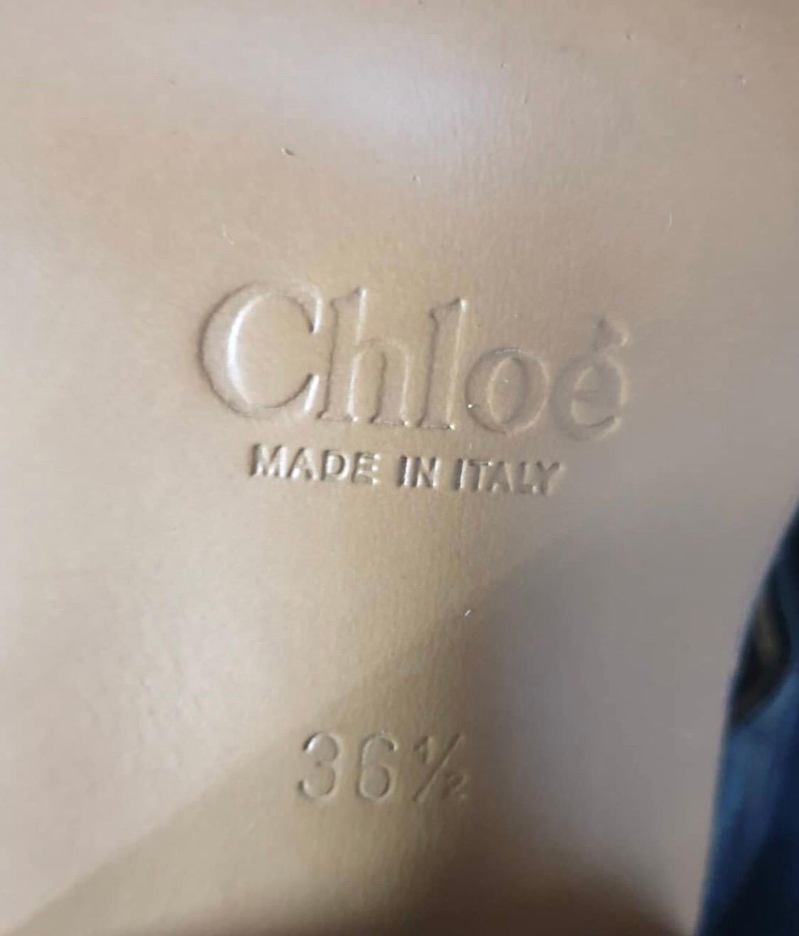 Chloé  Bottes Rylee en cuir au niveau du genou en vente 2