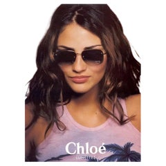 Lunettes de soleil Chloe S/S 1999 à cœur marron