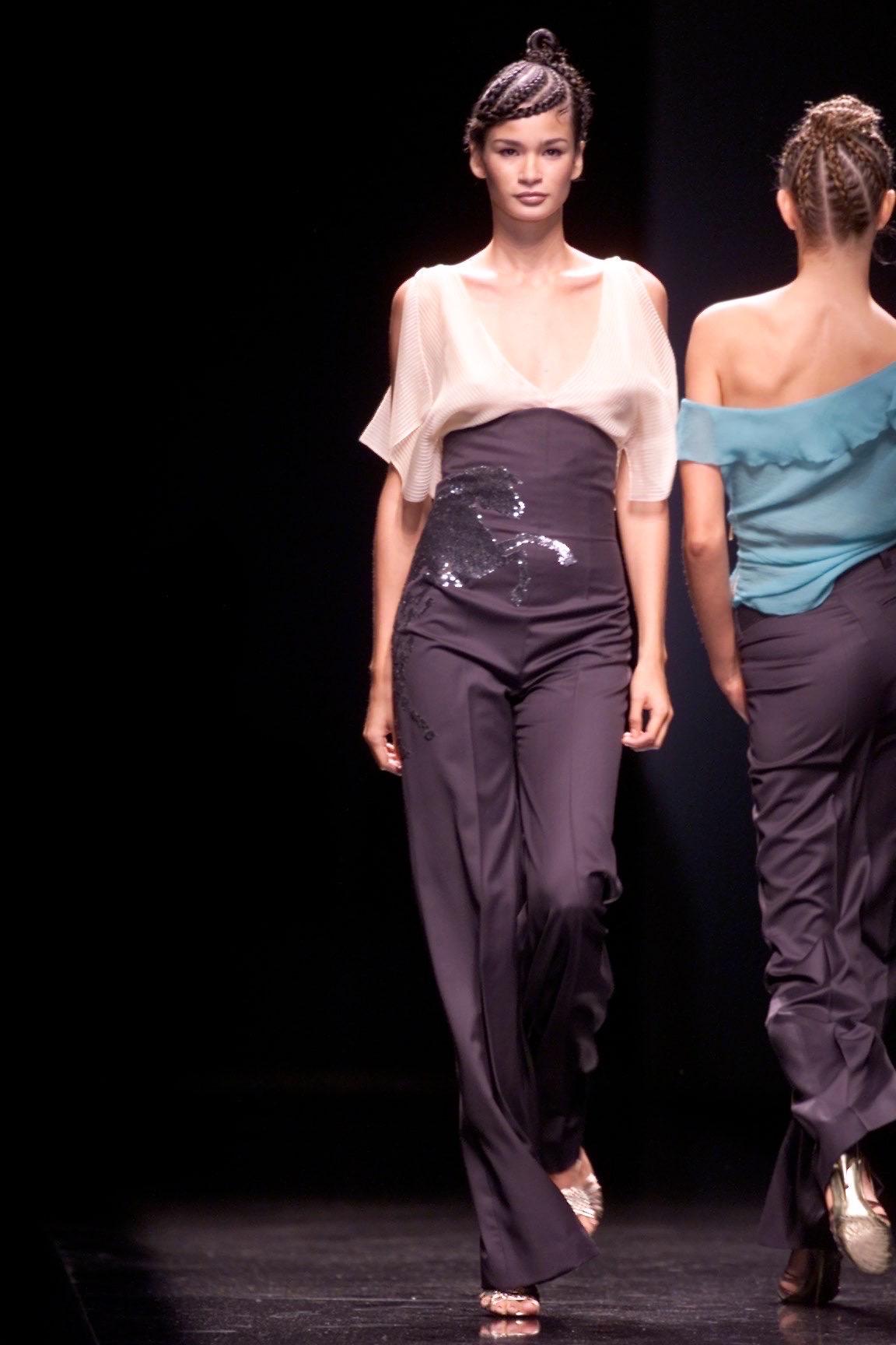 Women's Chloé S/S 2001 horse sequined trousers