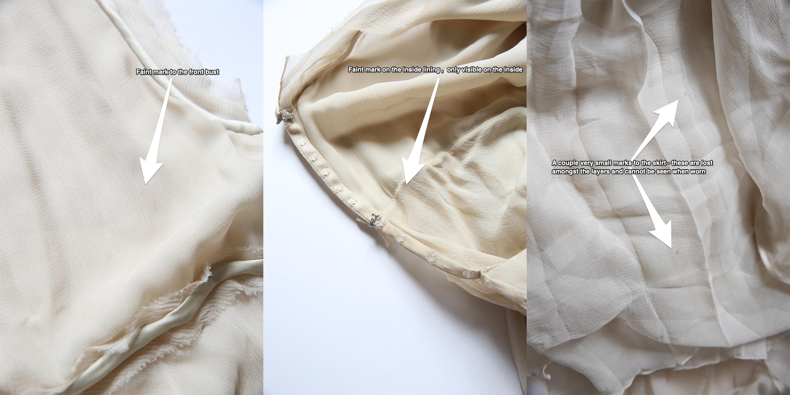 Chloe S/S10 ivory white beige chiffon silk layered sleeveless wedding dress gown For Sale 9