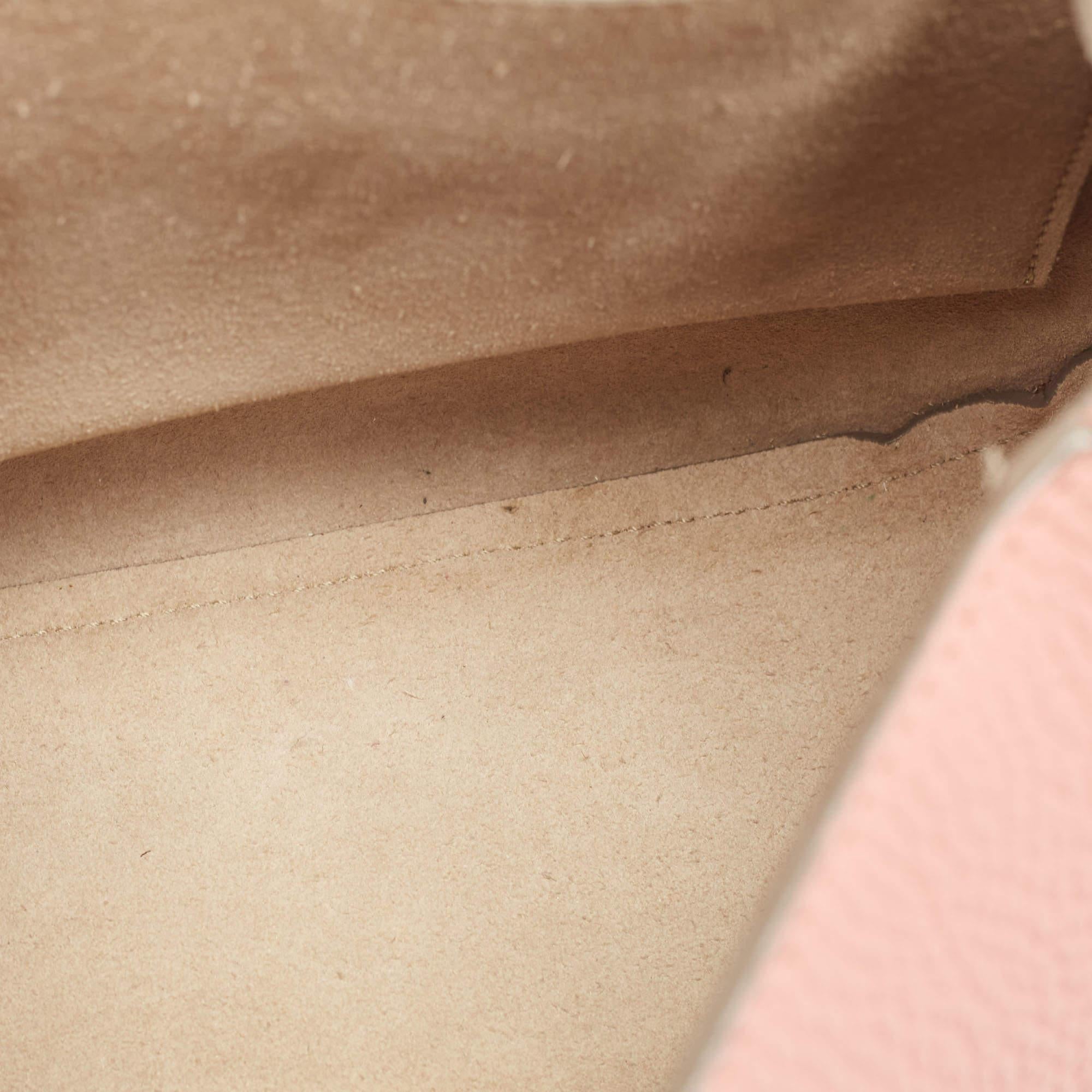 Chloe Salmon Pink Leather Medium Drew Shoulder Bag For Sale 7