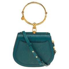 Chloe Sea Green Leather Nile Bracelet Shoulder Bag