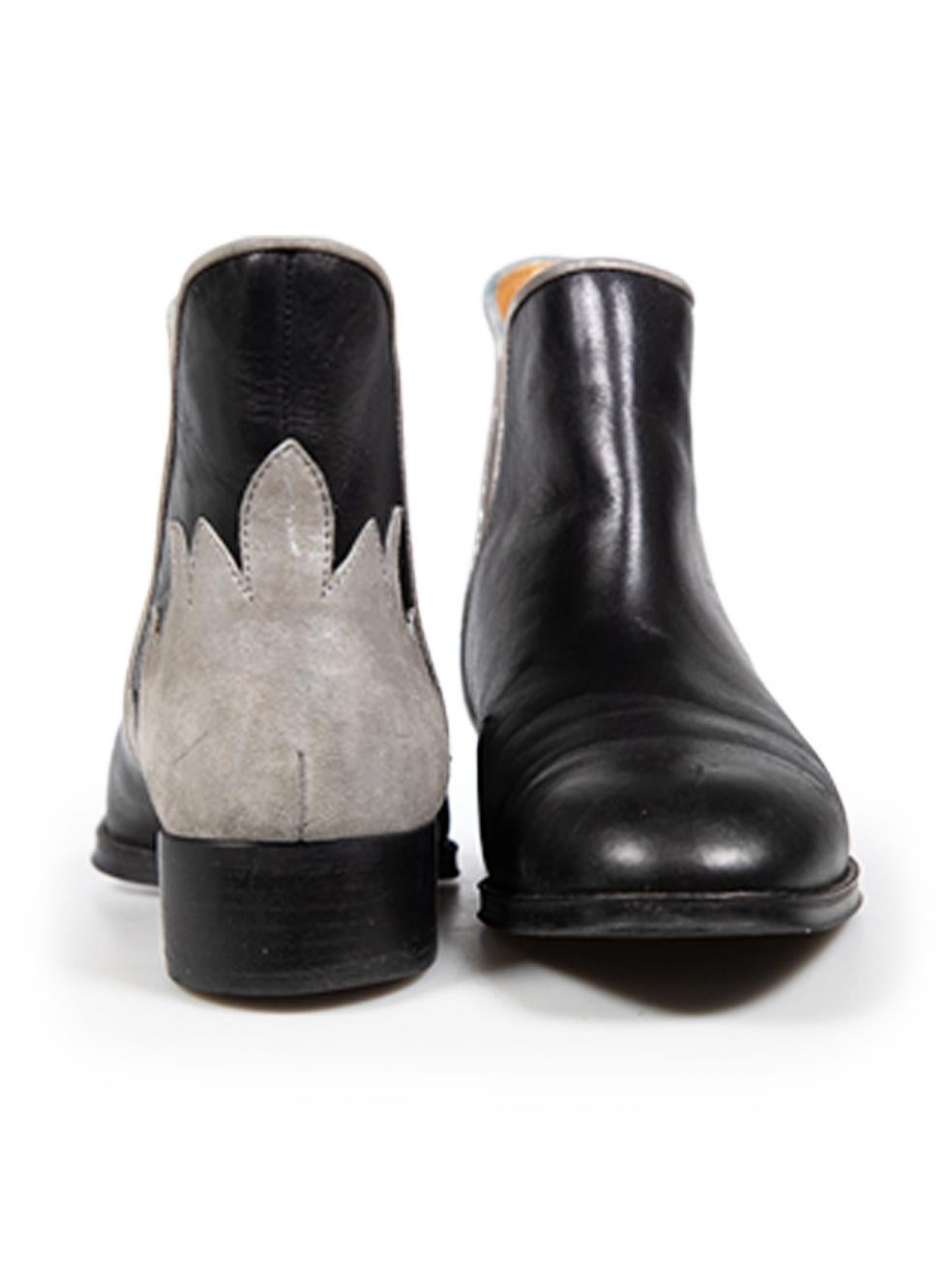Chloé See By Chloé Black Leather Silver Flame Boots Size IT 36 In Good Condition In London, GB