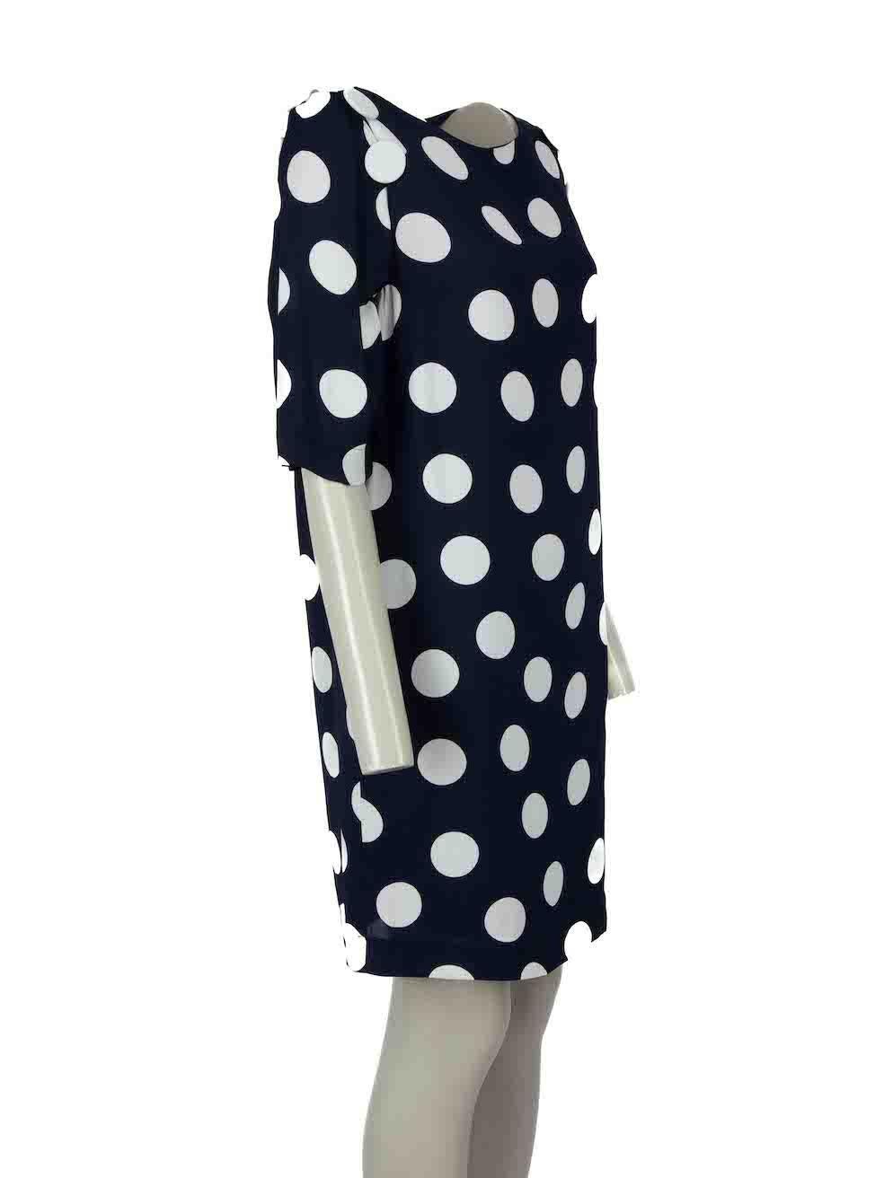 CONDITION is Very good. Minimal wear to dress is evident. Minimal wear to button attachment with some loose threads seen at the shoulders on this used See by Chlo√© designer resale item.
 
Details
Navy
Viscose
Dress
Polkadot pattern
Round neck
Short