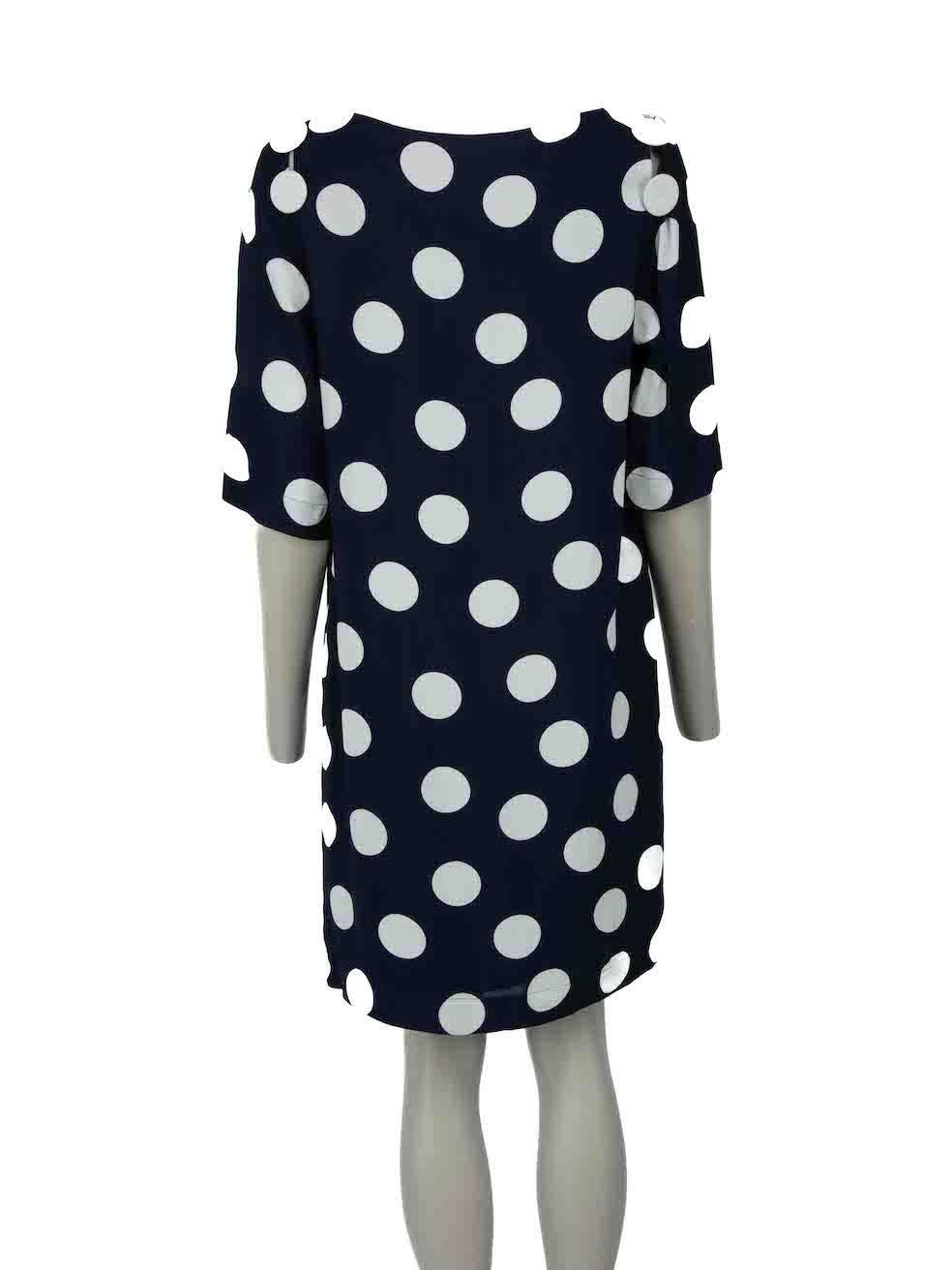 Chloé See by Chloé Navy Polkadot Button Dress Size S In Excellent Condition For Sale In London, GB